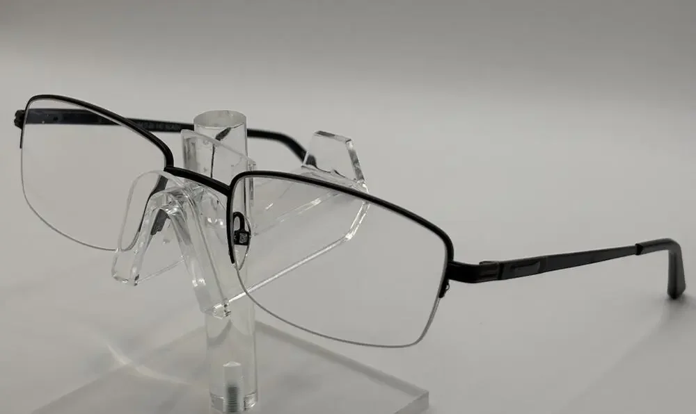 Bulova Kingman Semi Rimless Eyeglasses Black Metal Frame 54-20